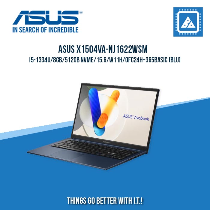 ASUS X1504VA-NJ1622WSM I5-1334U/8GB/512GB NVME | BEST FOR STUDENTS AND FREELANCERS LAPTOP ASUS X1504VA-NJ1622WSM I5-1334U/8GB/512GB NVME | BEST FOR STUDENTS AND FREELANCERS LAPTOP